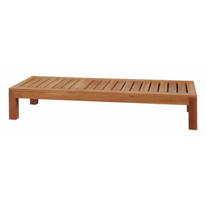 Lit de piscine de jardin extérieur en bois de teck massif - Product Image 5