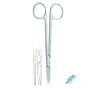 Ciseaux Joseph en acier inoxydable de haute qualité, pointus/pointus, droits, longueur 14,5 cm, instruments chirurgicaux - Product Image 3