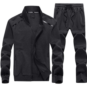 Venta al por mayor de gran tamaño grueso 450 gramos de lana de algodón francés Terry liso sudaderas con capucha conjuntos para unisex - Product Image 3