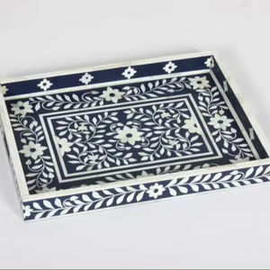 ถาดเสิร์ฟทรงสี่เหลี่ยมผืนผ้าสำหรับฝังกระดูกถาดเสิร์ฟทำจากไม้ - Product Image 1