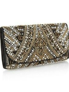 Bolso de mano con motivos florales artesanales de lujo hecho a mano pequeño bordado de cuentas de semillas de moda diseño intrincado cuentas cosidas a mano - Product Image 4