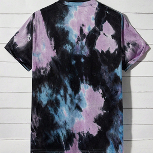 Camisetas ligeras de algodón con tinte anudado para hombre, proveedor de manga corta con estampado OEM personalizado para ropa de moda y gimnasio - Product Image 2