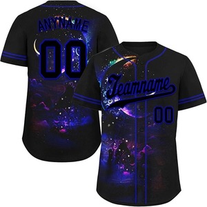 Camiseta de Béisbol Sublimada con Impresión Personalizada, 100% Poliéster, Absorbente de Humedad, con Nombre y Número del Equipo (OEM al por Mayor), Alta Calidad - Product Image 4