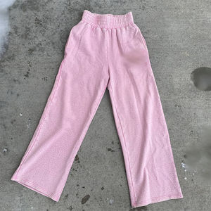 Streetwear d'hiver Survêtements solides Applique personnalisée Broderie Lavée Pull Cropped Cut Sew Hooded Baggy Flare Stacked - Product Image 5