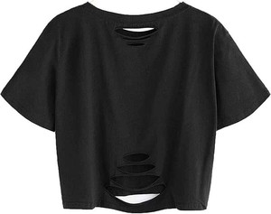 เสื้อครอปท็อปแขนสั้นคอกลมทรงปกติ ผ้าคอตตอน/โพลีเอสเตอร์ คุณภาพสูงสำหรับผู้หญิง ฤดูร้อน จาก Apparel Pakistan - Product Image 6