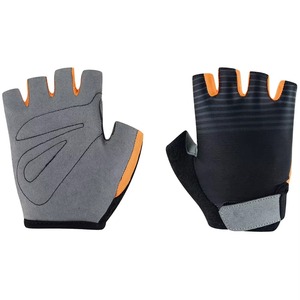 Gants de vélo demi-doigts personnalisés les plus vendus - Néoprène/Cuir/Polyester Écologiques et lavables Toutes les couleurs disponibles - Product Image 1