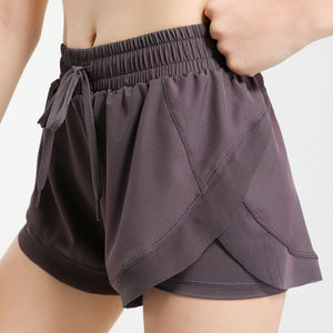 Vêtements d'été pour femmes short de sport décontracté taille moyenne short à séchage rapide amincissant pantalon trois-quarts à jambe large short de yoga - Product Image 5