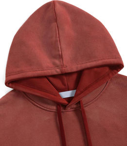 Sweat-shirt à capuche en coton bleu lourd personnalisé, logo, strass scintillants, sweat-shirt à capuche délavé, vêtements de rue de haute qualité - Product Image 6