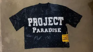 Camiseta cuadrada de algodón de manga corta con bordado de retazos desgastado lavado de peso pesado personalizado para hombre con diamantes de imitación antiarrugas - Product Image 6