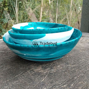 Bol en résine de luxe moderne au look artistique élégant pour la présentation et la décoration de table de qualité supérieure par Tradebyd - Product Image 4