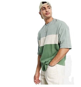 เสื้อยืดคอกลมคอตตอน100% สำหรับผู้ชายปกหนาทรงหลวมพิมพ์ลายตามสั่ง - Product Image 2