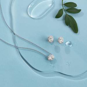 925 <b>Silver</b> Elegant Vintage Bridal Anniversary Moissanite Diamond <b>Necklaces</b> 14K Yellow Gold,White Gold & Rose Gold Plated - Product Image 2