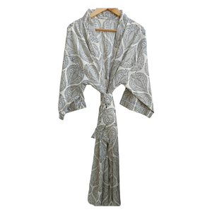 Nouveau Style de plage bohème exclusif indien fait à la main bloc imprimé Kimono Robe 100% coton longueur au sol disponible au prix de gros - Product Image 1