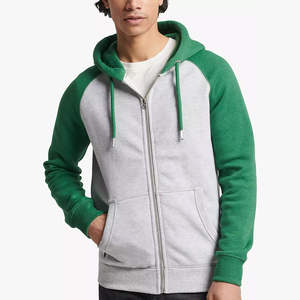 Personalizado a granel Zip Up Hoodie Fabricante Hombres 500GSM Heavy Cotton Fleece Streetwear Sudadera con capucha de gran tamaño - Product Image 1