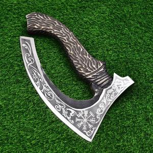 Hacha para Pizza de Acero con Alto Contenido de Carbono Forjada a Mano de Alta Calidad, Cortador de Pizza Vikingo con Funda de Cuero - Product Image 6