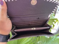Portefeuille-pochette en cuir véritable de vachette, style western, avec gravures à la main, élégant, multi-usages, portefeuilles en cuir western