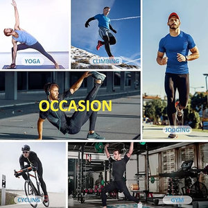 Leggings de sport respirants pour hommes, taille élastique, en polyester et élasthanne, avec logo personnalisé pour adultes – Vente chaude - Product Image 6