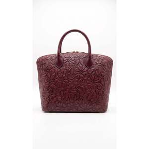 Borsa Strutturata in Vera Pelle Scamosciata Stampata Made in Italy con Stampa Animalier e Logo - Product Image 2