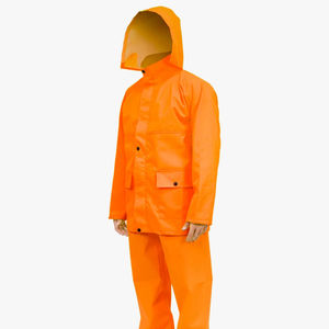 Traje Impermeable Reflectante y Cortavientos, Chaqueta y Pantalones de Poliéster Amarillo para Trabajo, Seguridad Industrial y Uso en Exteriores - Product Image 1