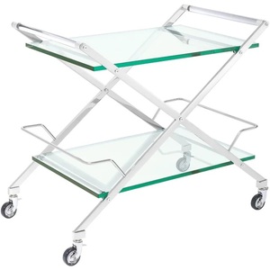 Carrito dorado de lujo de forma ovalada para servir bebidas, carrito de bar, Metal, vidrio, café, cocina, Bar, artículos de cocina - Product Image 5