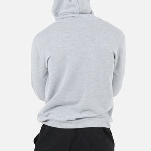 Sweat à capuche décontracté pour homme en coton avec broderie floquée et poche, uni, imprimé numérique, vêtement de rue d'hiver - Product Image 2