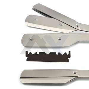 Rasoir droit en bois avec support de lame à 3 trous, logo personnalisé, rasoir de barbier, verrouillage à bascule, toilettage professionnel - Product Image 4