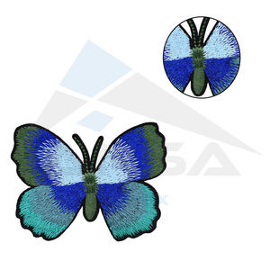 2024 parches bordados personalizados para ropa moda Iron-on mariposa bordada parches de diseñador para camisas tela vaquera - Product Image 5