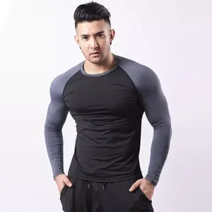 Fabricante al por mayor de los hombres de manga larga de alta elasticidad gimnasio Rash Guard ropa impresa BJJ MMA ropa de artes marciales - Product Image 1
