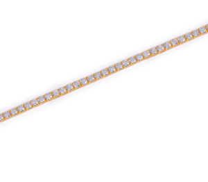 Bracelet en diamant : Argent sterling Bracelet en diamant moissanite de luxe plaqué or Bracelet tennis fin en diamant - Product Image 3