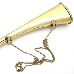 Cuerno antiniebla de latón macizo vintage-Cuerno de señal marítima Náutica para barcos, coleccionables y decoración decorativa para el hogar - Product Image 1