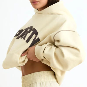 Ensemble de sweat-shirts décontractés surdimensionnés de luxe pour femmes, sweat-shirt surdimensionné en molleton de coton personnalisé pour femmes - Product Image 3