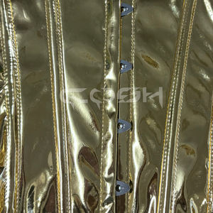 Corsé de Vinilo PVC Dorado Brillante de Alta Compresión y Control Firme para Adelgazar la Cintura, Estilo Clubwear, Proveedor Mayorista - Product Image 5