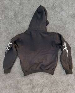 Fabricant Logo personnalisé Poids lourd 380 g/m² Coton 100% Sweat à capuche vintage surdimensionné pour homme doublé couleur unie Boxy pour l'hiver - Product Image 3