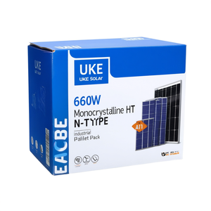 Panneau solaire monocristallin HJT de type N UKE Solar 660W, qualité industrielle, emballage sur palette - Product Image 2