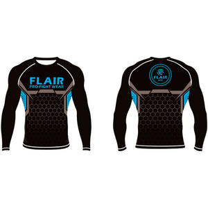 Personalizado Durable Nylon BJJ Rash Guard Larga Protección UV Anti-UV Compresión Camisa Transpirable y Cómodo - Product Image 4