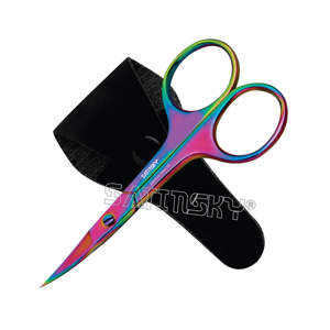 Tijeras pequeñas de titanio con tapa Herramientas profesionales de manicura y pedicura Acero inoxidable de alta calidad - Product Image 6