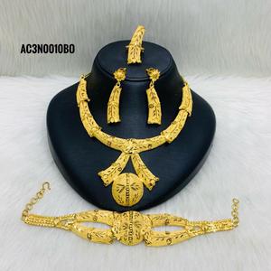 Best Selection of Latest Designs Available Women's 24K Gold Plated Flower Shape Classic Style <b>Charm</b> Necklace Set - Product Image 1