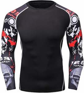 OEM <b>BJJ</b> <b>Rashguard</b> Shirt Custom Logo Compression Fit Long Sleeve Jiu Jitsu MMA Fightwear for Training - Product Image 6