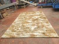 Adiva Moschee-Gebetsteppich Gewebter Polyester Moderner Blumen-Teppich Hochflorig Gepolstert mit Jute-Rückseite Wohnzimmer-Teppich