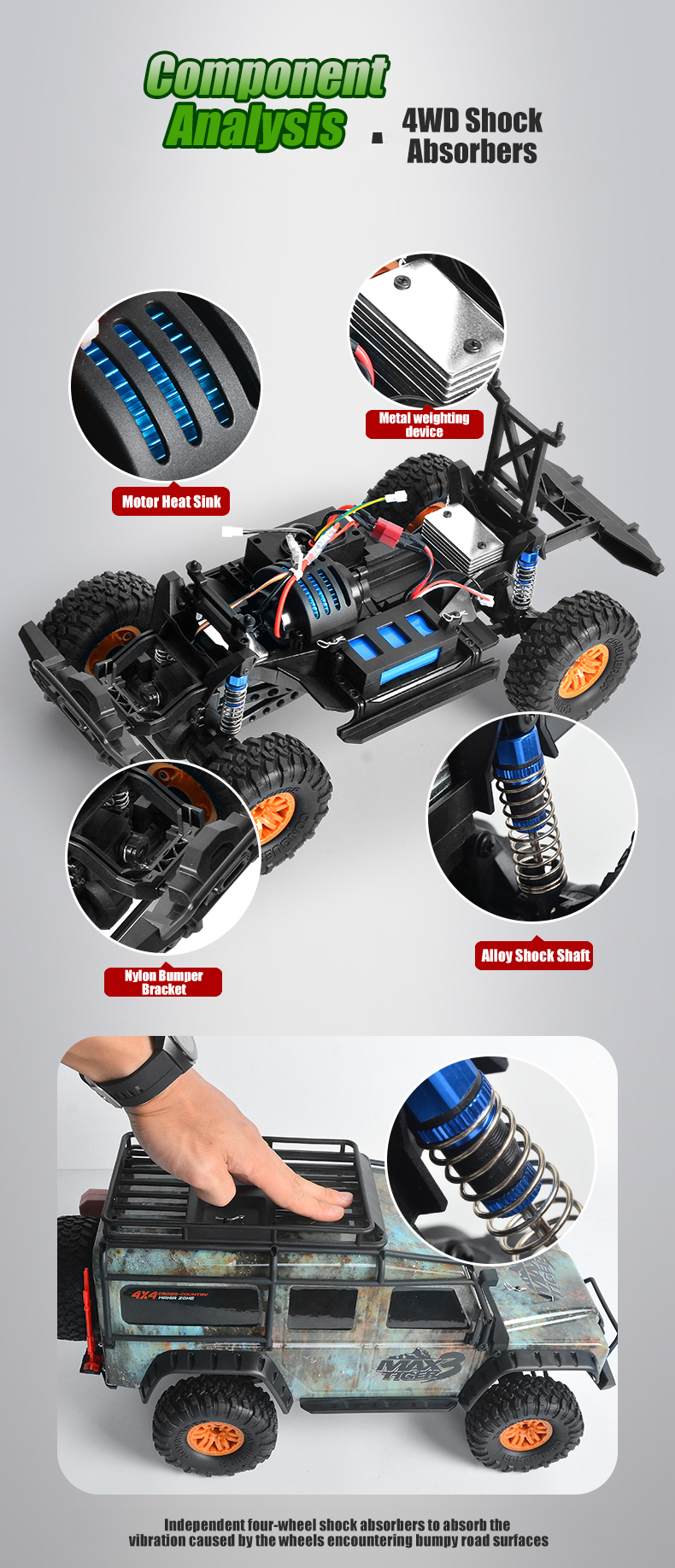 HB-ZP1001-4 1:10 Large Size Scale 4WD Off-road Climber