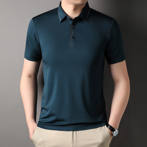 High Quality Polyester/Cotton Blend Men's for Shirt Casual Style Breathable Quick Dry <b>Compressed</b> Plus Size Custom Printed Logo - Product Image 5