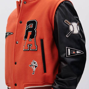 Letterman Varsity <b>Jackets</b> Wool Body Genuine Leather Sleeves Winter Wear <b>Smart</b> Varsity <b>Jacket</b> For <b>Men</b> Best Quality Product - Product Image 5