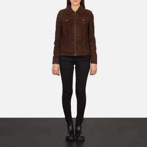 Chaqueta sólida para mujer Chaquetas con logotipo de diseño OEM Diseño de Venta caliente único Chaqueta de cuero para mujer Cuero - Product Image 1