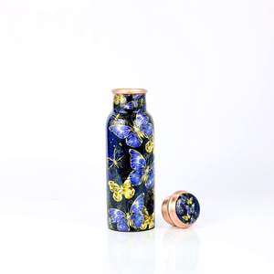 ขวดน้ำทองแดงบริสุทธิ์พิมพ์ลายสีเขียวล้วนสำหรับเก็บและเก็บน้ำ - Product Image 2