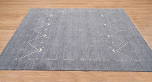 Tapis en laine tissé à la main Gabbeh, gris minimaliste, style bohème, tapis de sol pour la maison, décoration confortable pour le salon et la chambre - Product Image 4