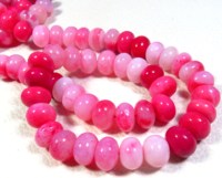 Perles d'Opale Naturelle Rose Chaud Dégradé 9mm Polies, Perles Rondelles Lisses en Vrac de 16 pouces, Qualité Supérieure pour la Fabrication de Bijoux, Vente en Gros