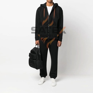 Sweat à capuche zippé brodé pour homme, saison hivernale - Logo personnalisé, 100% coton molletonné, couleurs et tailles personnalisées, service OEM - Product Image 4