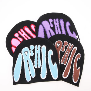 Último diseño Unisex invierno cálido bordado toalla Color sólido logotipo personalizado precio al por mayor gorros gorra - Product Image 2