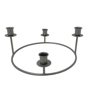 Support de l'avent en fer décoratif classique bougeoir couleur argent pour éclairage de noël décoration vaisselle décorative - Product Image 1