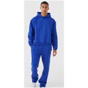 Ensemble de survêtement respirant 100% coton pour hommes Col à capuche de haute qualité Confortable Motif solide Logo personnalisé Vêtements pour hommes - Product Image 1